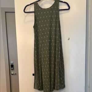 Old Navy Olive Patterned Mini Dress
